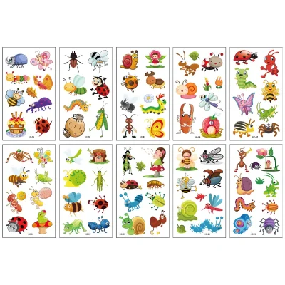 Cartoon Insect Tattoo 10 Sheets
