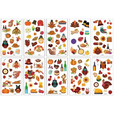 Thanksgiving Day Tattoo 10 Sheets