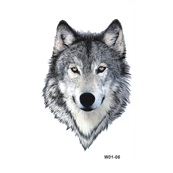 Grey Wolf Temporary Tattoo