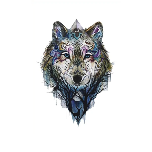 Night Wolf Temporary Tattoo