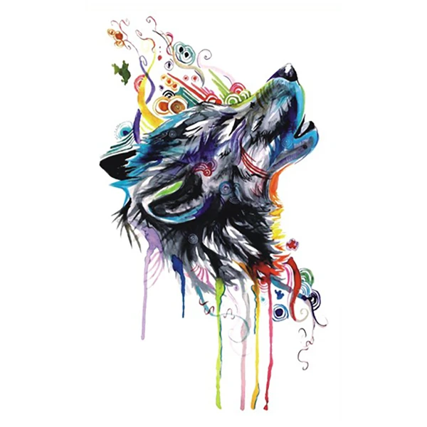 Wolf Hand Fake Tattoo