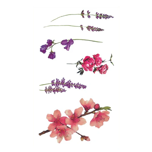 Rose Flowers Fake Tattoo Sticker