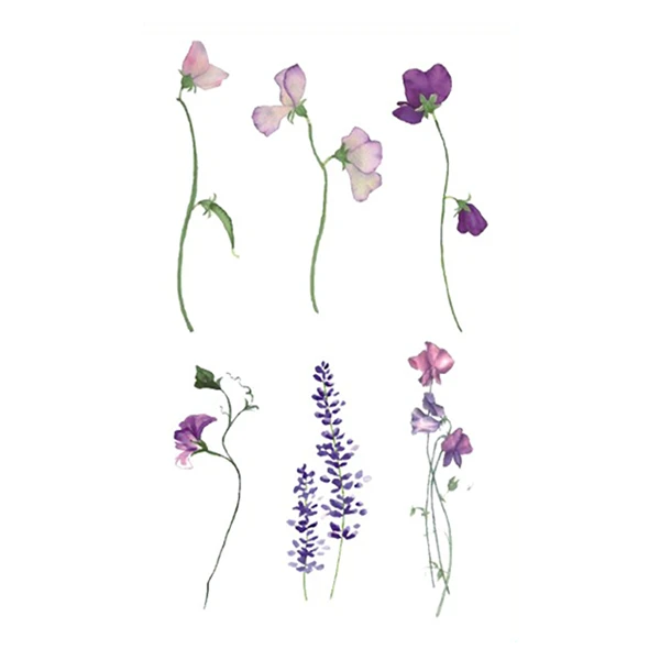 Slender Flower Temporary Tattoo