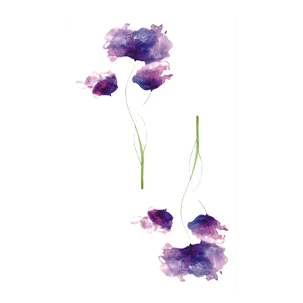 Purple Flowers Tattoo