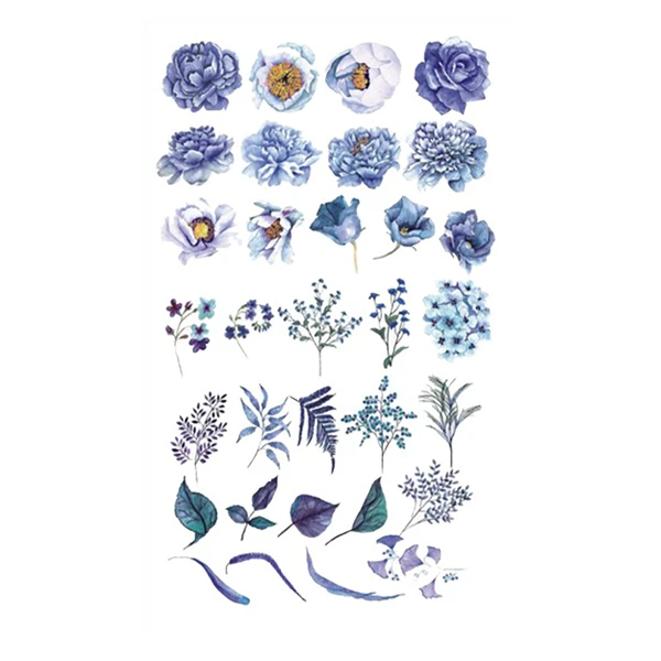 Small Blue Flowers Tattoo