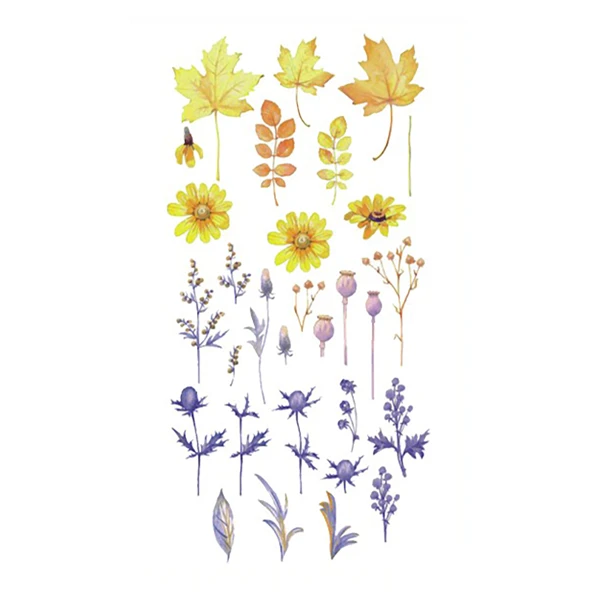 Yellow Small Flowers Tattoo