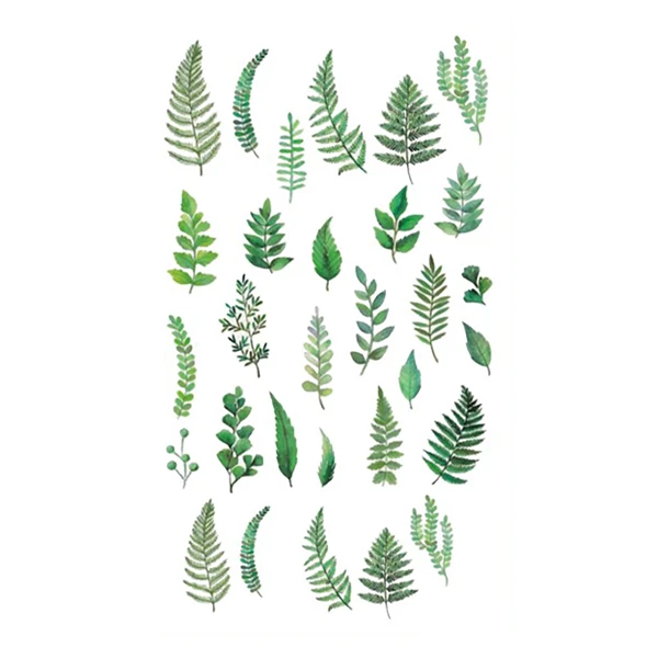 Green Plants Temporary Tattoo