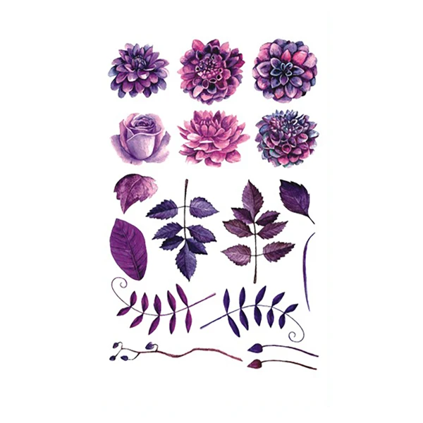 Purple Flowers Tattoos