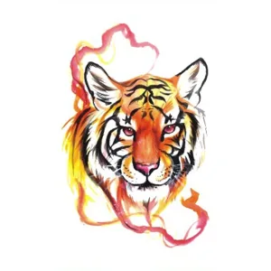Flame Tiger Tattoo