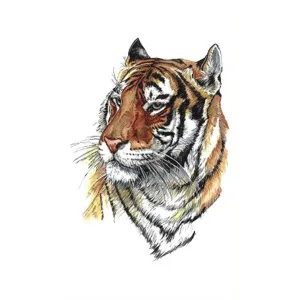 Tan Tiger Temporary Tattoo