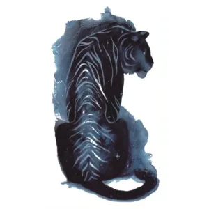 Silhouette Tiger Tattoo