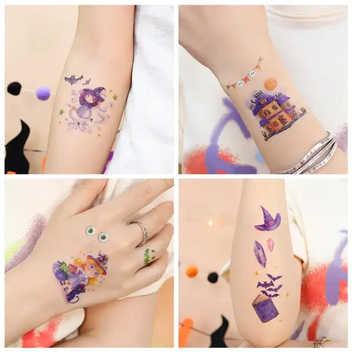 Cartoon Halloween Temporary Tattoo
