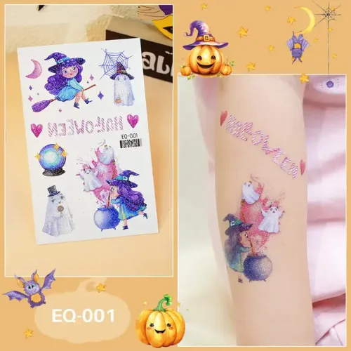 Cartoon Halloween Temporary Tattoo - EQ-001