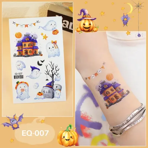 Cartoon Halloween Temporary Tattoo - EQ-007