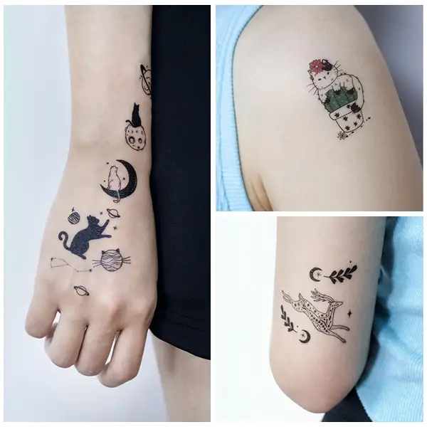 Waterproof Animal Hand Fake Tattoo